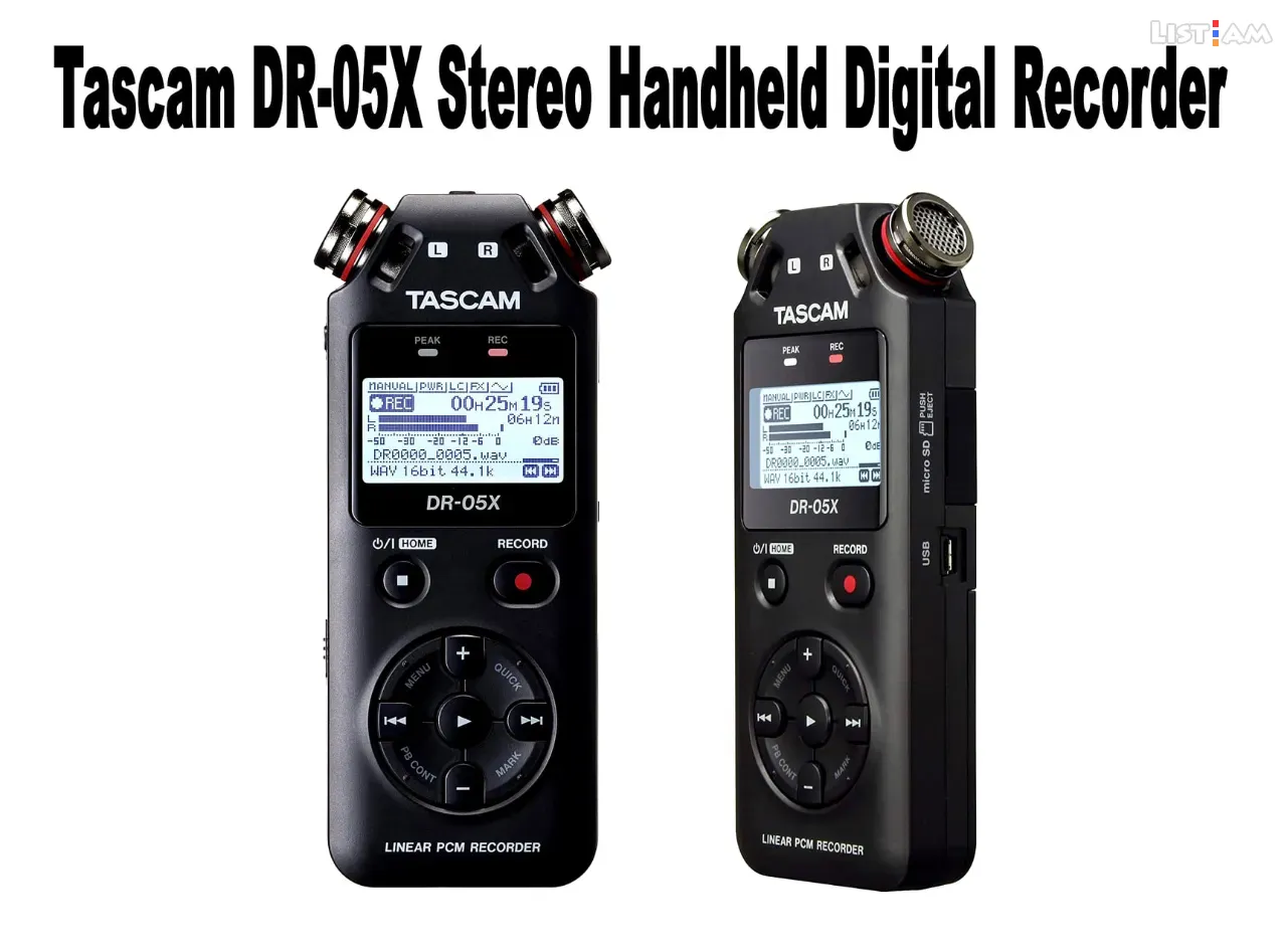 Tascam DR-05X Stereo Handheld Digital Recorder - Audio Accessories