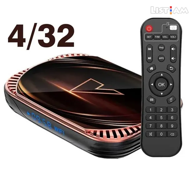 VONTAR X4, Amlogic S905X4, Android 11, 4-32 ГБ 1000 Мбит/с - TV and Video  Accessories 