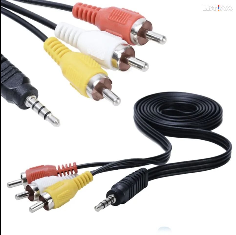 3.5mm Jack To 3 RCA