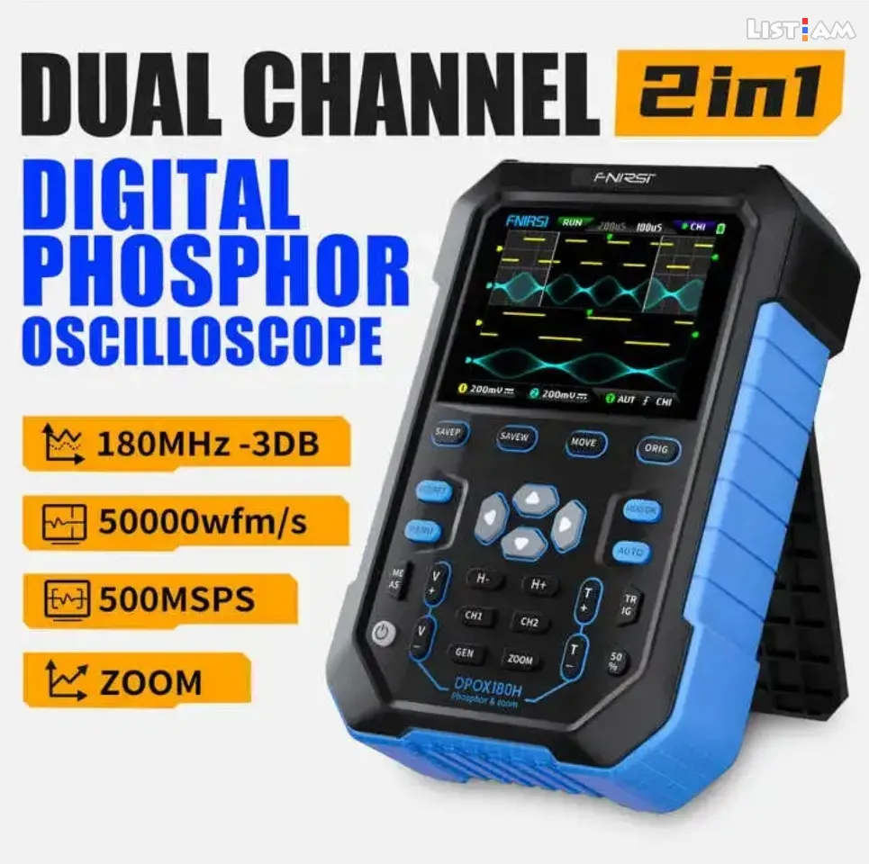 FNIRSI DPOX180H Dual Channel Handheld Digital Oscilloscope 180MHz