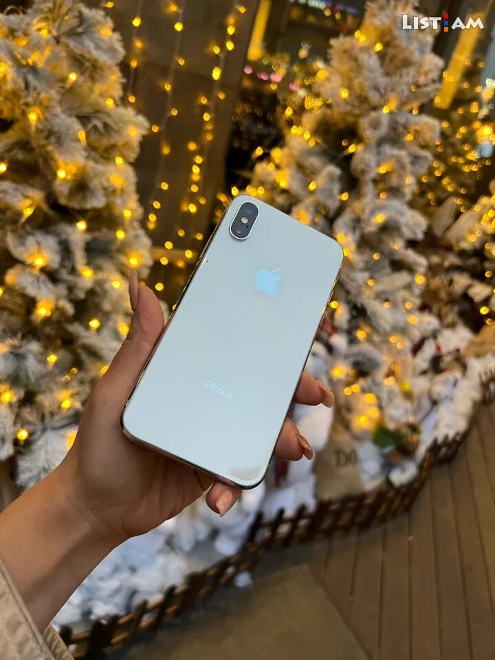 Silver iPhone XS, 64