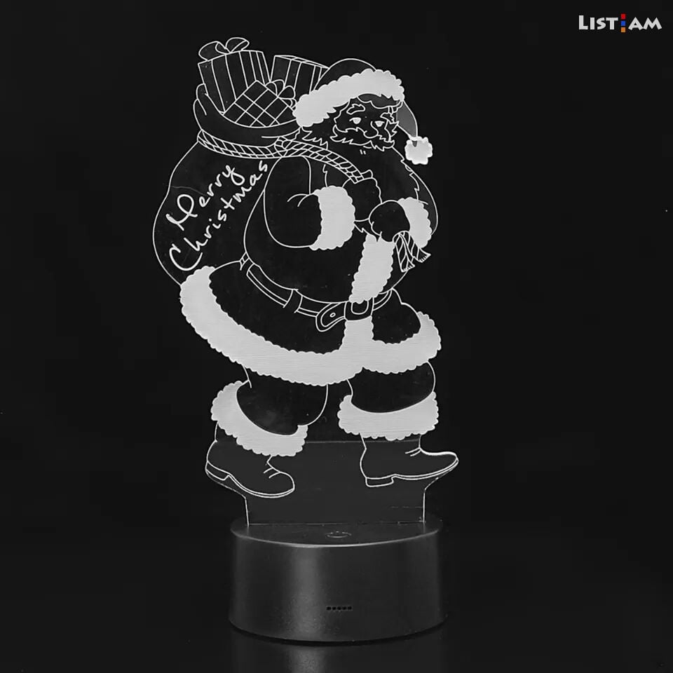Santa Clause 3D Lamp
