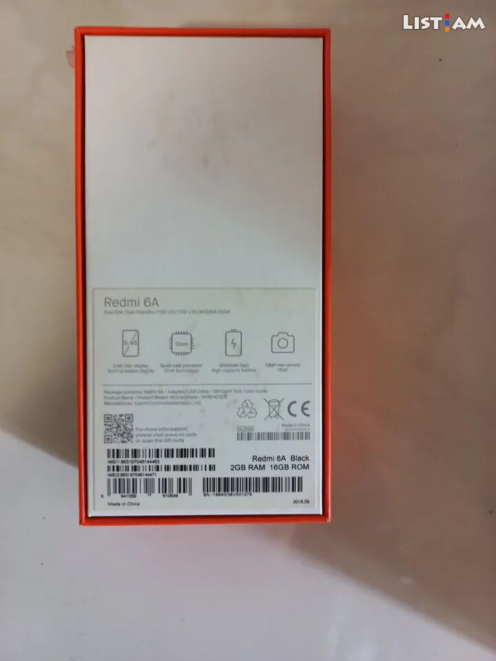 Xiaomi Redmi 6A, 16