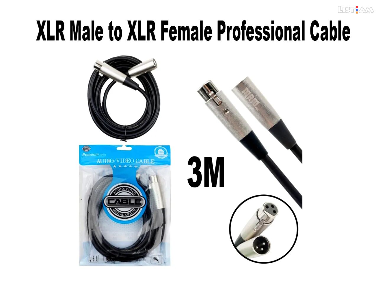 XLR Male to XLR