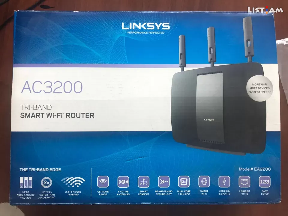 Linksys EA9200 AC3200 Tri-Band Smart Wi-Fi Router Computers Peripherals 
