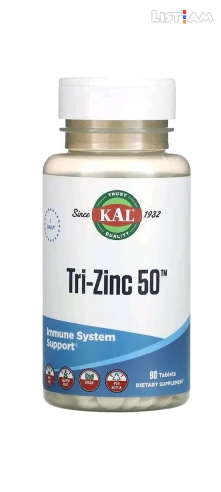 Zinc, 50 mg, KAL, 90