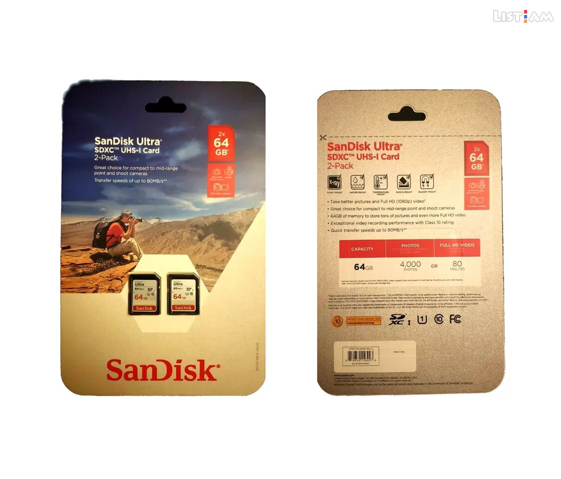 SanDisk 64 GB 80mb/s