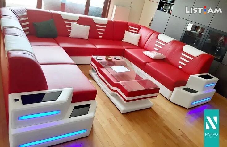Redwhite sofa