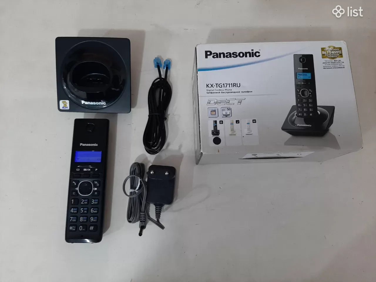 Panasonic kx-tg1711ru քաղաքային հեռախոս անլար telefon նոր distancion լավ  որակով նայեք - Телефонные аксессуары и запчасти - List.am